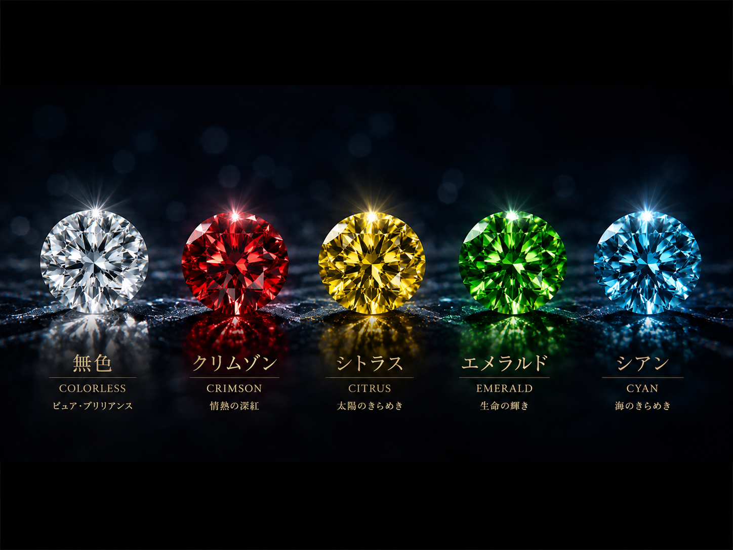 メモリアルダイヤモンドのカラーバリエーション
